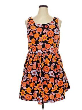 Modcloth "Optimistic Effect" Dress in Autumn Flowers